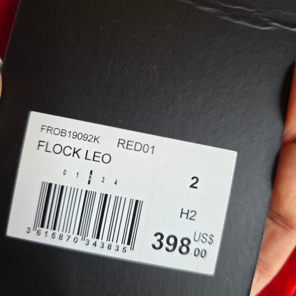 KOOPLES SZ2 NWT burnout Velvet texture Red Leopard V neck Buttondown sexy dress - Picture 4 of 16